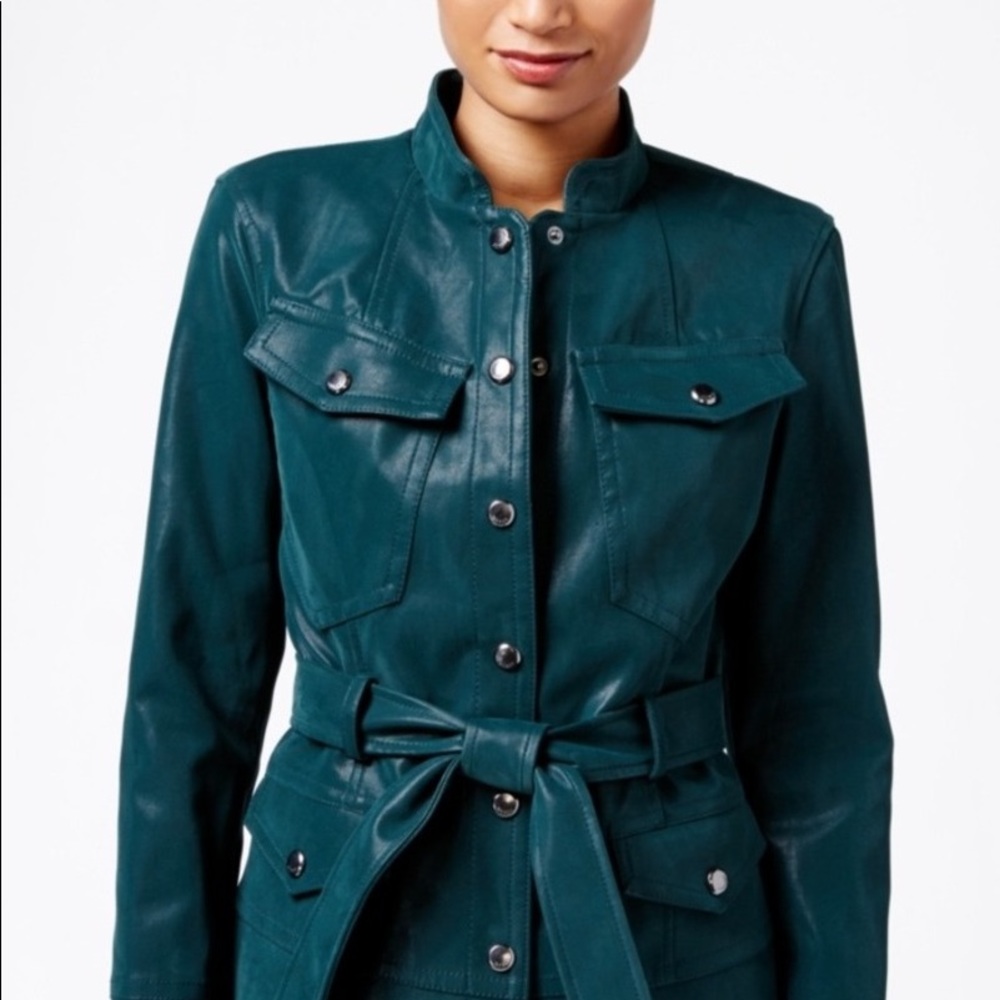 Guess Forest Green Faux Suede Jacket